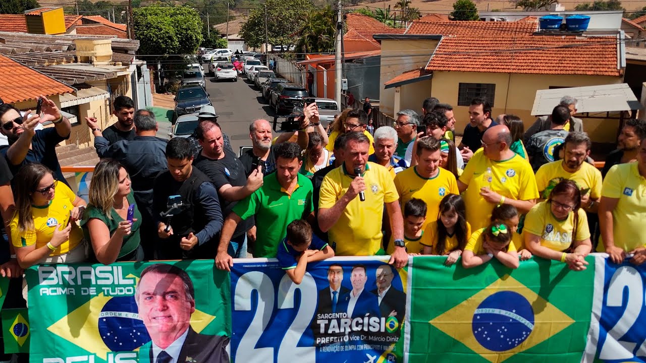 BOLSONARO EM OLÍMPIA: COMÍCIO NA PRAÇA SANTA RITA