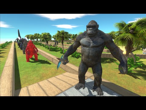 KING KONG VS GHIDORAH DEATH RUN - Animal Revolt Battle Simulator