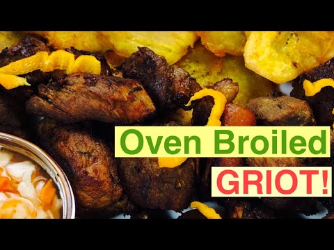 Oven Broiled Haitian Griot recipe || Broiled pork chunks