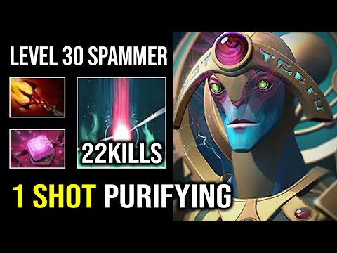WTF Infinite Skill Cooldown 1 Shot Purifying Flames Level 30 Grand Master Oracle Mid Dota 2