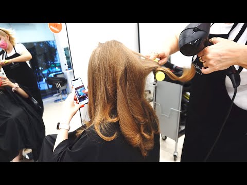 GOLDEN BLONDE HAIRCUT --- BIRTHDAY HAIRSTYLE for...