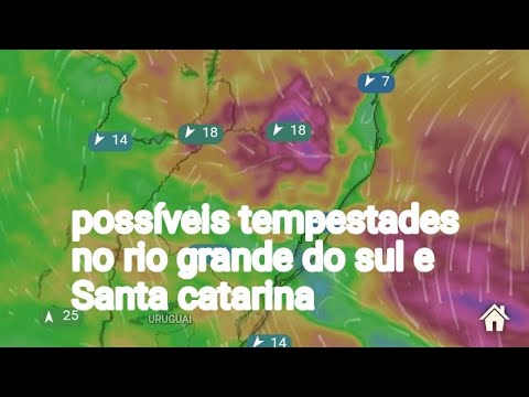 Alerta! Possíveis tempestades no rio grande do sul e Santa Catarina!