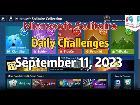 Master the September 11, 2023 Microsoft Solitaire Daily Challenges! - YouTube