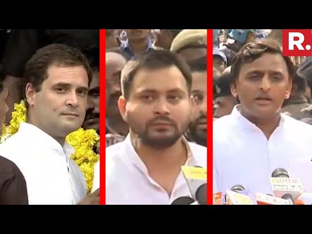 Rahul Gandhi, Akhilesh Yadav And Tejashwi Yadav Pay Tribute To Karunanidhi Rahul Gandhi, Akhilesh Yadav And Tejashwi Yadav Pay Tribute To Karunanidhi