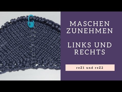 Increase stitches in middle stitches | knit | right and left slanted | from cross thread