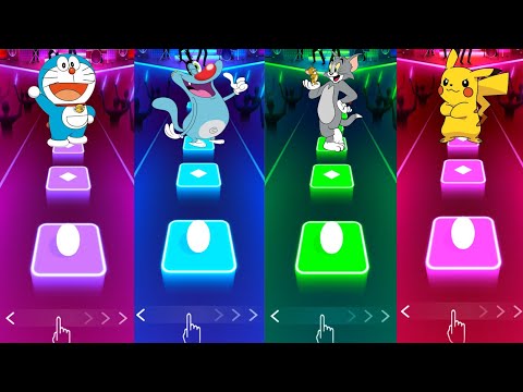 Doraemon vs Oggy vs Tom and Jerry vs Pikachu - Tiles Hop EDM Rush
