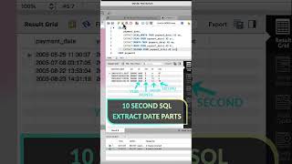 10 Second SQL: Extract Date Parts #shorts