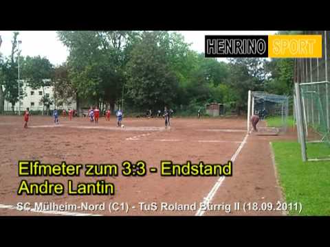 Elfmeter von Andre Lantin (SC Mülheim-Nord) C1-Junioren (18.09.2011)