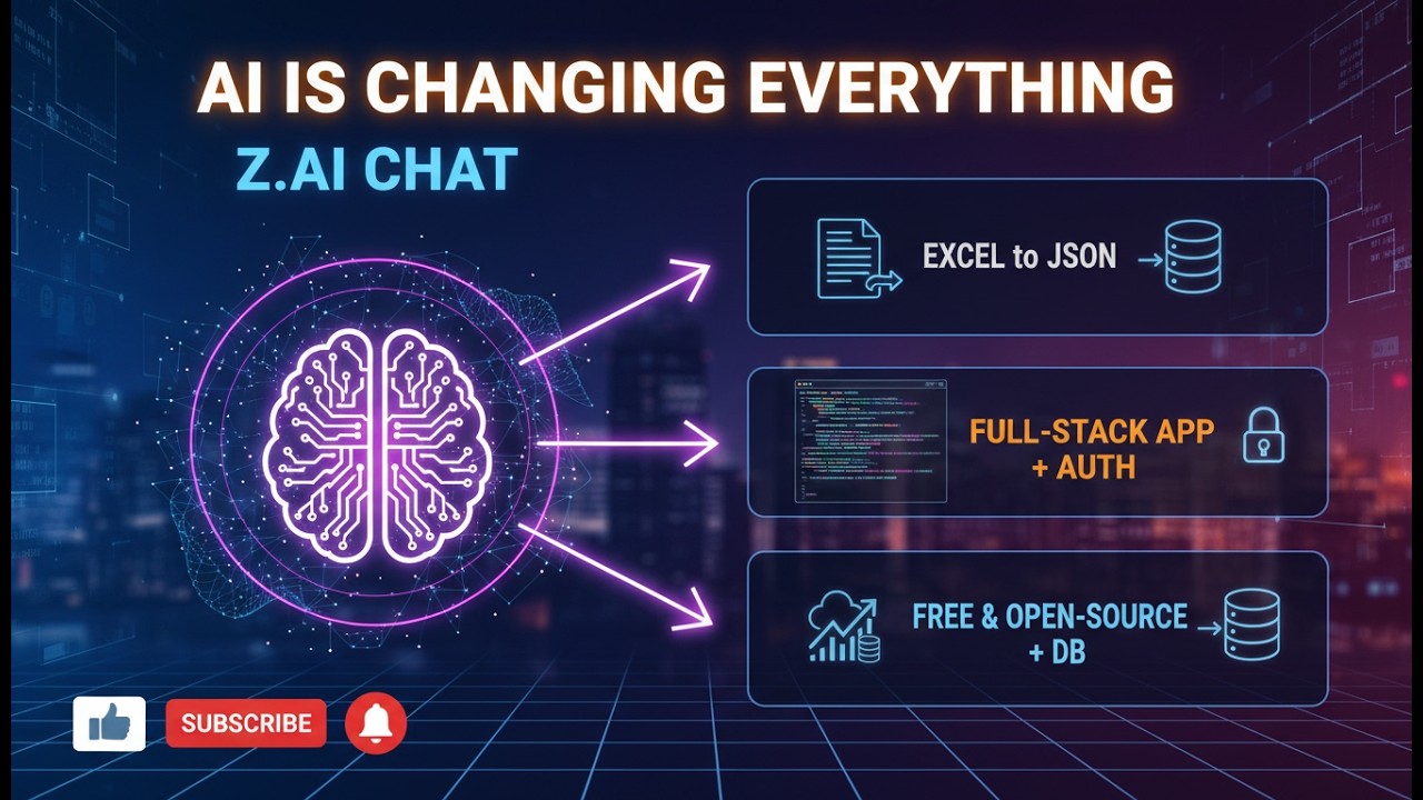 I Built a Full Stack App in Minutes Using Z.AI Chat (GLM 4.6) #fullstack #education #ai  #nocodeai