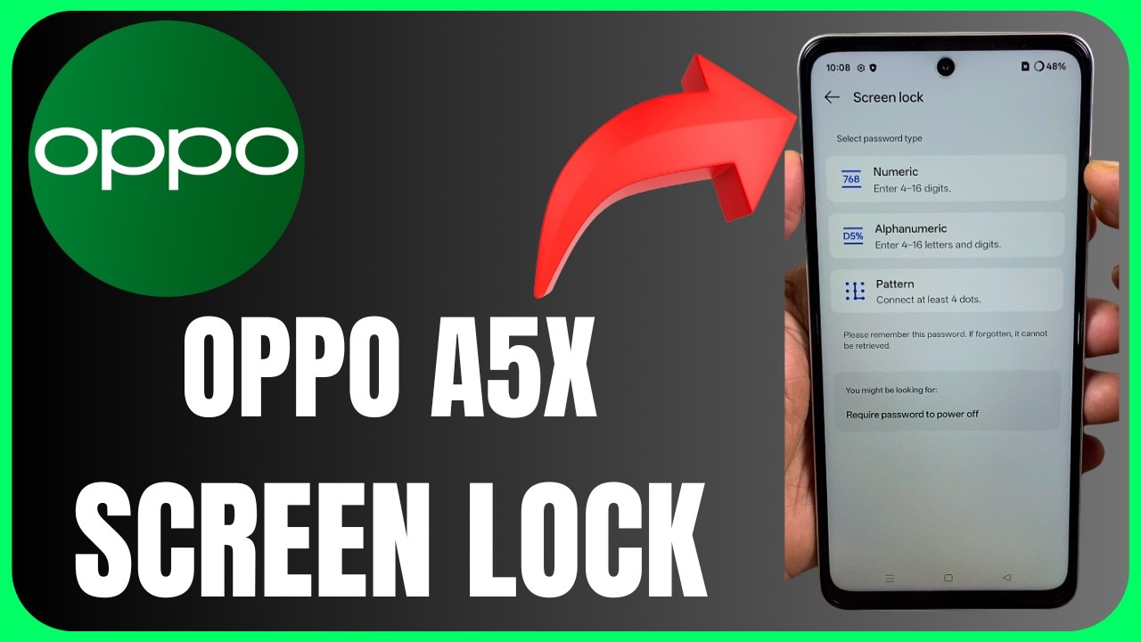 🔐 Oppo A5X Screen Lock Setup in 1 Minute! 😱📱