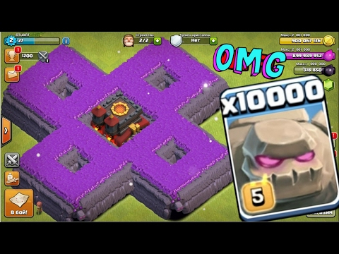 10000 golem attack in clash of clans OMG heaviest attack ever in coc history