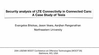 WOOT '26 - Security Analysis of LTE Connectivity in Connected Cars: A 