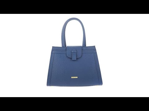 IMAN Platinum PythonEmbossed Satchel "It" Bag