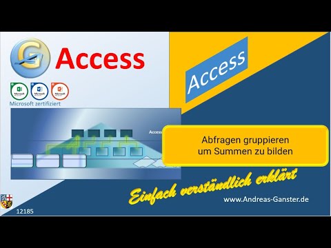 Gruppierte Summen in Abfragen erstellen | #Access #tips  12185 | #Tutorial #deutsch #Ganster