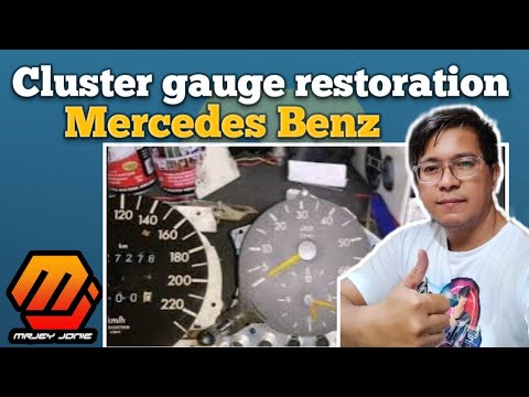 how to restore your cluster gauge #mercedesbenz #diy #oldcars #vintagecars