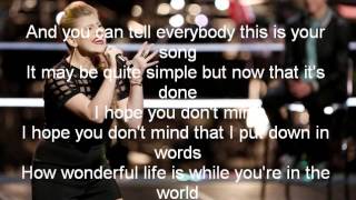 Jessie Pitts-Your Song-The Voice 7[Lyrics]