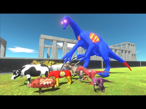 Escape from SUPERMAN THERIZINOSAURUS - Animal Revolt Battle Simulator