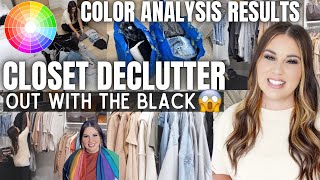 EXTREME CLOSET DECLUTTER + BIG CHANGES | SHARING MY COLOR ANALYSIS RESULTS | OUT WITH THE BLACK 😱