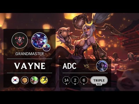 Vayne ADC vs Kai'Sa - KR Grandmaster Patch 9.9
