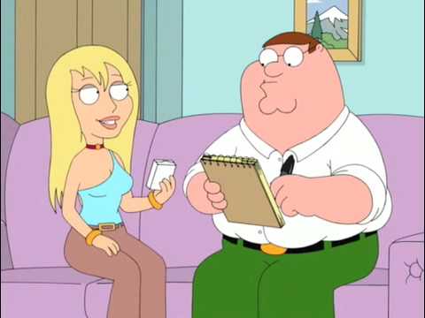 Family Guy: Jillian thinks her Junior Mints box is an iPod. LOL