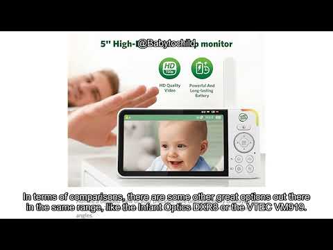 LeapFrog Video Baby Monitor - 5-Inch Color Screen, 31-Hour Battery, Secure Non-WiFi FHSS, Remote Pan Tilt Zoom, Night Vision, 2-Way Talk | LeapView 360 video review thumbnail