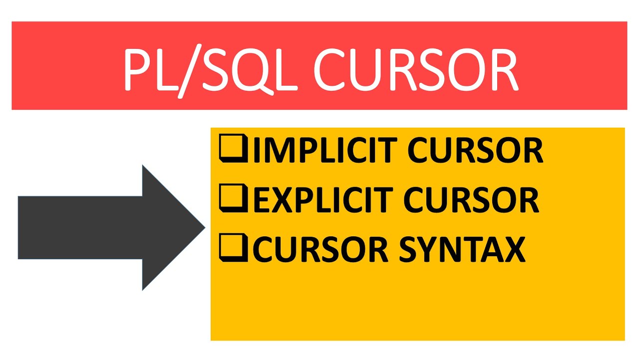 PL/SQL Cursor Definition in Oracle Database