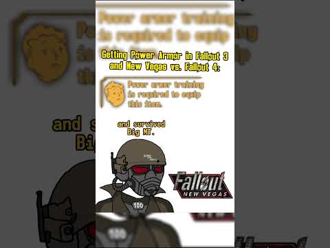 Getting Power Armor in Fallout 3 and New Vegas vs. Fallout 4 be like: #fallout #memes #shorts