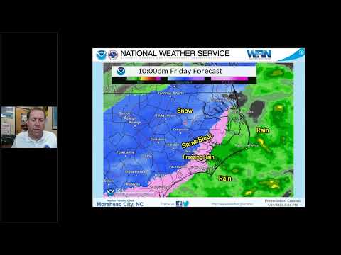 Significant Ice and Winter Storm For Eastern North Carolina Friday Jan 21 Late Afternoon Update