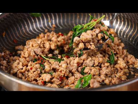 Pork & Thai Holy Basil Stir-Fry – Just Like in Bangkok! Authentic Recipe Pad Kra Pao Moo!