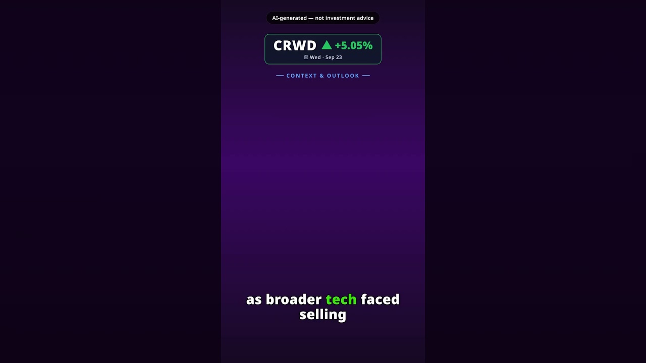 ¿Por qué salta la acción de CrowdStrike hoy? CRWD +5.05% (23 sep)