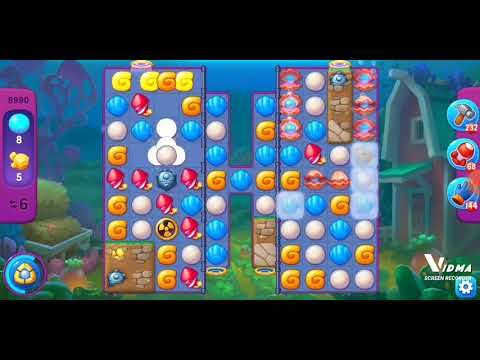 Fishdom. 8990 super hard level no boosters and diamonds. 11 moves