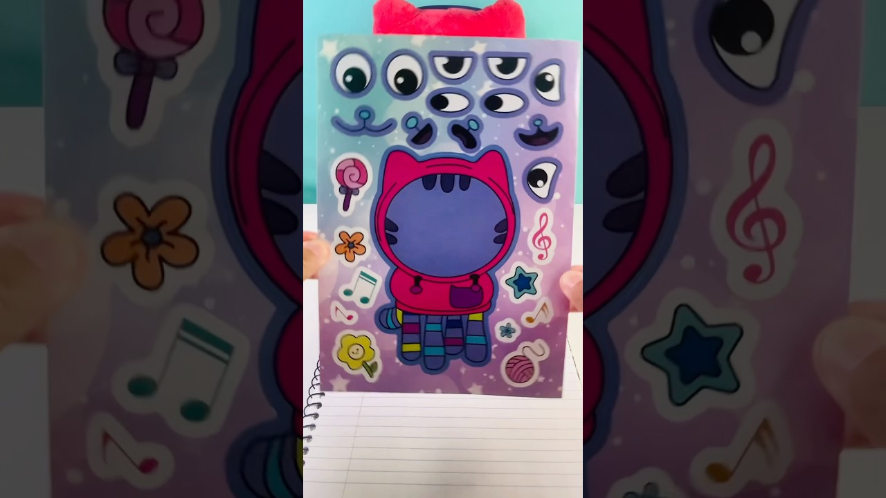 GABBY’S Dollhouse DIY Make a Face Stickers Activity with DJ Catnip 🎶