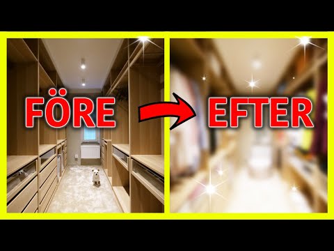 ORGANISERAR VÅR WALK IN CLOSET!!!