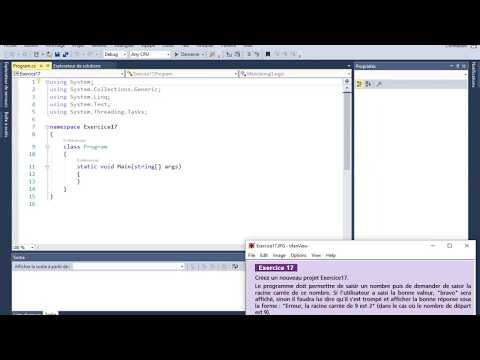 Bases de la programmation n°18 procédural exercice17 fonction mathématique