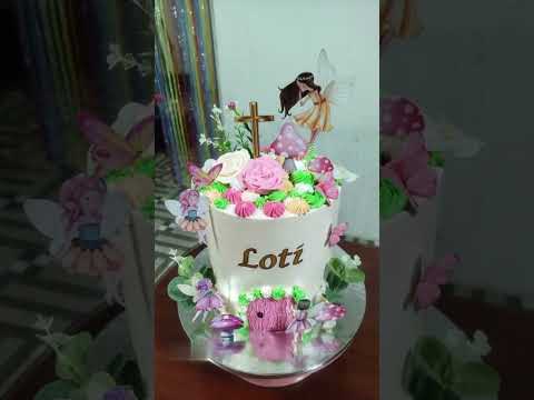 ✨🍰 TALL CAKE FAIRY THEME 🍰✨ | by DHINE BITESWEET🎂✨#dhinebitesweet #tallcake #fairycake #customcakes