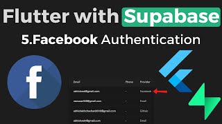 5. Facebook Authentication | Flutter Supabase Facebook Authentication | Flutter Facebook Auth