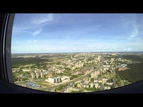Vilnius TV Tower, full circle view (10x times faster)