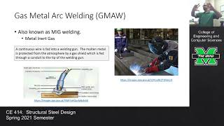 CE 414 Lecture 22: Intro to Welded Connections (2021.03.10)