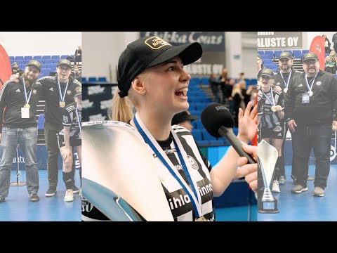 Ina Leminen Suomen Cup -mestaruuspokaali kainalossa: "Tottakai me juhlitaan"