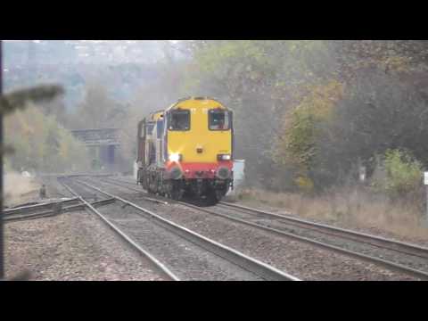 DRS Class 20s Nos 20302 & 20312 at Swinton - Stocksbridge Works to Hull RHTT - 8th Nov 2016