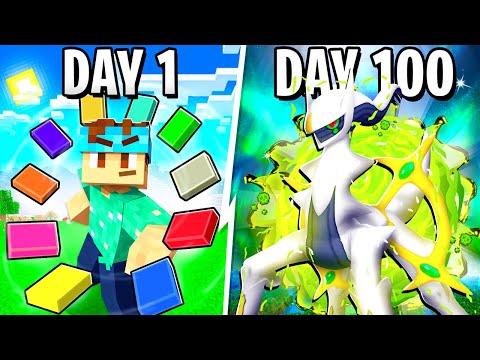 I Spent 100 DAYS in Minecraft Pixelmon: The God Pokémon