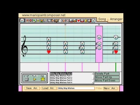 Milky Way Wishes Title Theme (Kirby Super Star) - Mario Paint Composer