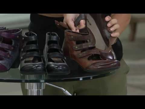 Earth Leather Multi-strap Booties - Serano on QVC