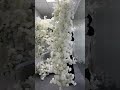Wedding Arch Backdrop Design Floral Artificial White Cherry Blossom Rose Arrangement #flower #diy