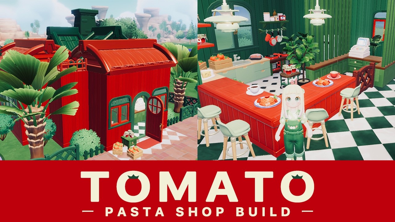 トマトパスタ🍅ショップの作り方🍝 | 開拓Lv.20【ハートピアスローライフ】