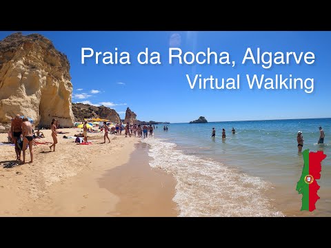 Praia da Rocha Streets - Part 2 - Virtual Walk - Portimão, Algarve, Portugal - 4K Ultra HD