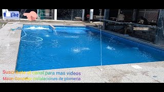 deck' jets (chorros de agua) en andador de alberca //instalación hidráulica