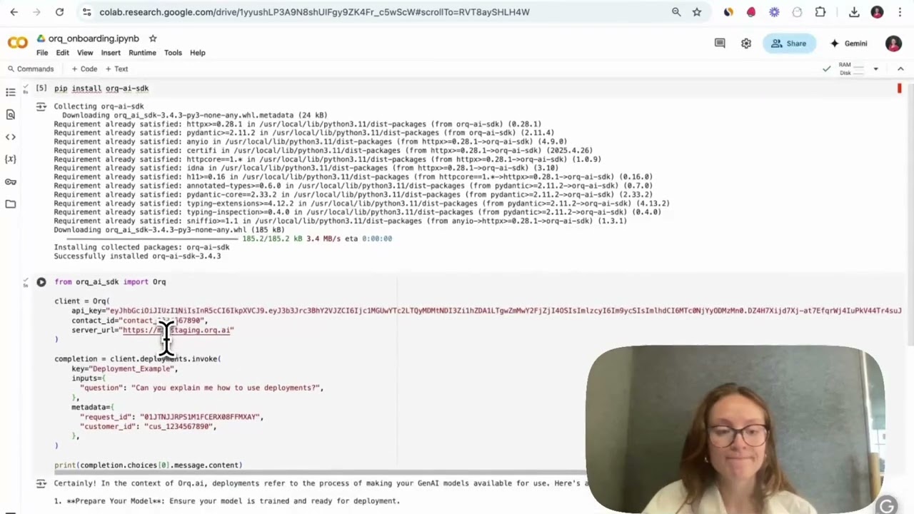 How to run first deployment in Orq.ai?