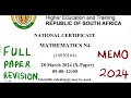 Mathematics N4 April 2024 MEMO Full Paper Revision Mathszoneafricanmotives