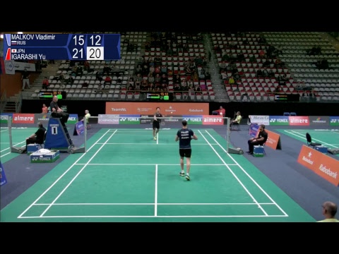 Vladimir Malkov vs Yu Igarashi (MS, R16) - Yonex Dutch Open 2017